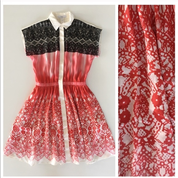 SOLD NWT Prabal Gurung Silk ICB NYC Printed Lace Dress 2 - Picture 3 of 8